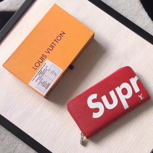 LOUIS VUITTON 루이비통 & Supreme 콜라보 지퍼 월렛