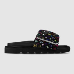 LOUIS VUITTON 루이비통 여성용 슬리퍼 LV x TM 풀 필로우 플랫 컴포트 뮬 1AGVR7 2COLOR