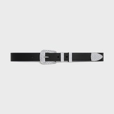 CELINE 셀린느 빈티지 소가죽 워터 다이아몬드 벨트 45BFF3 (25mm) 2COLOR
