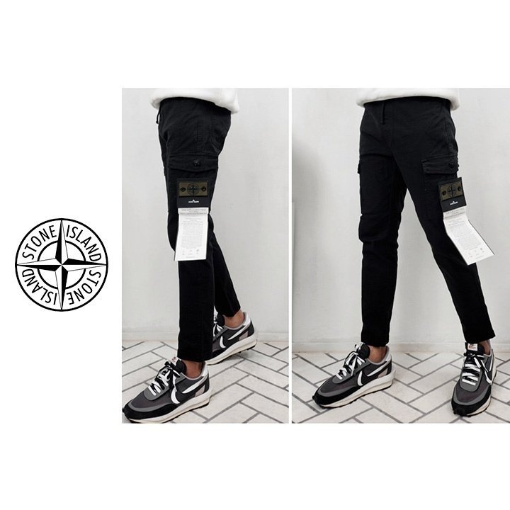 STONE ISLAND 스톤아일랜드 캔버스 베이직 카고 팬츠