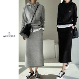 MONCLER 몽클레어 레이어드 후드 치마 세트