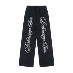 BALENCIAGA 발렌시아가 2602 커시브 스웨트 팬츠