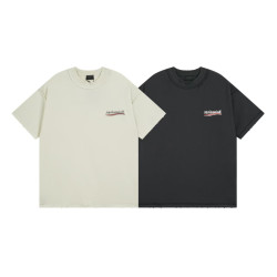 BALENCIAGA 발렌시아가 3253 인사이드아웃 웨이브 로고 구제 워싱 반팔