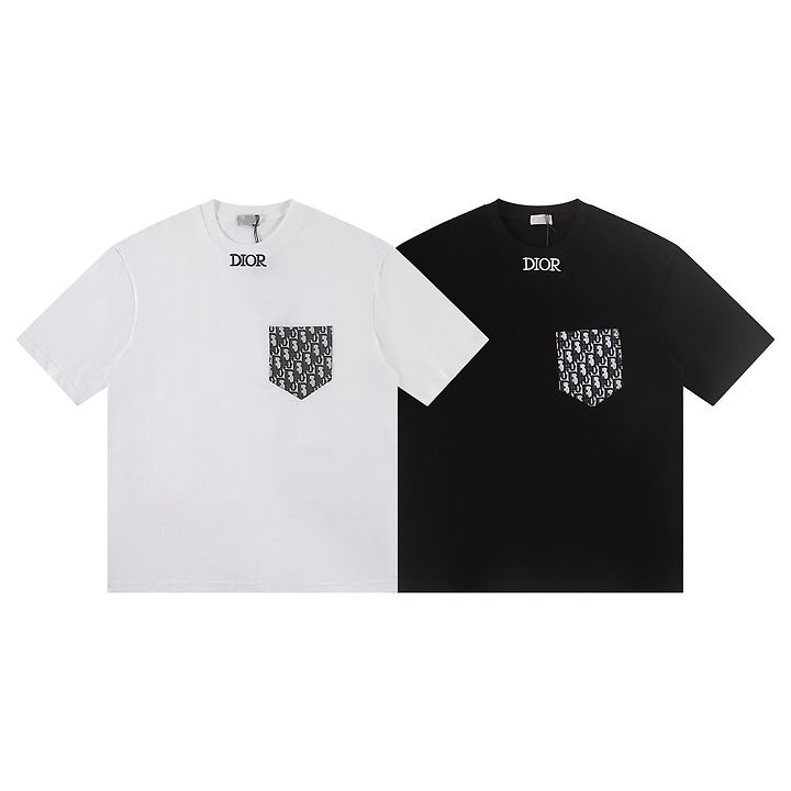 DIOR 디올 6357 오블리크 포켓 자수 로고 반팔