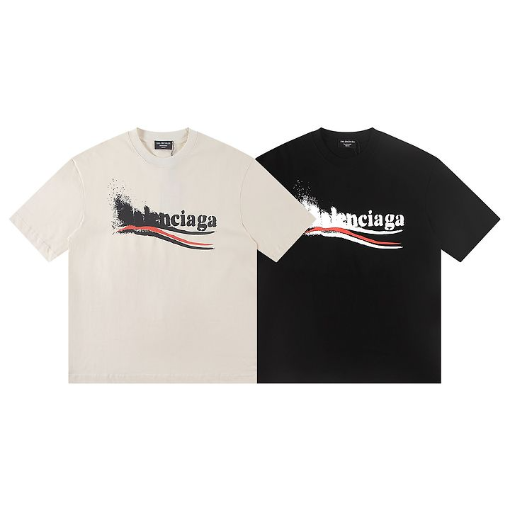 BALENCIAGA 발렌시아가 6448 폴리티컬 스텐실 반팔