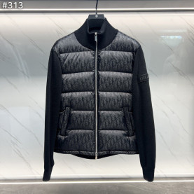 DIOR 디올 오블리크 자카드 패딩 집업 울 가디건