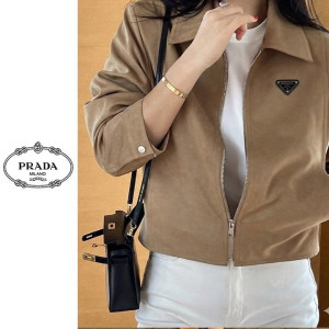 PRADA 프라다 베이직라인 스웨이드자켓 2COLOR