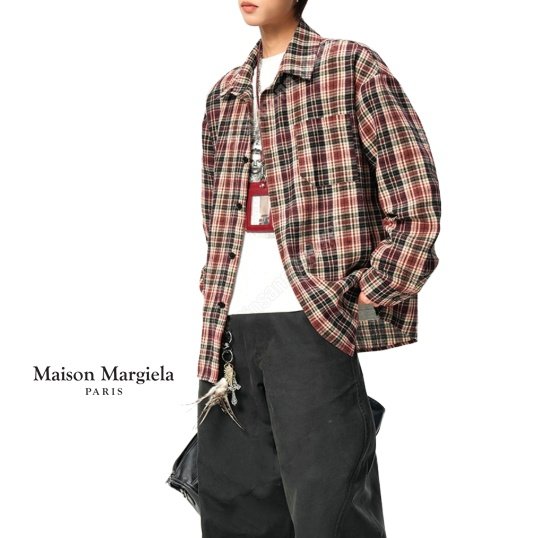 MAISON MARGIELA 메종마르지엘라 체크패턴 데일리셔츠