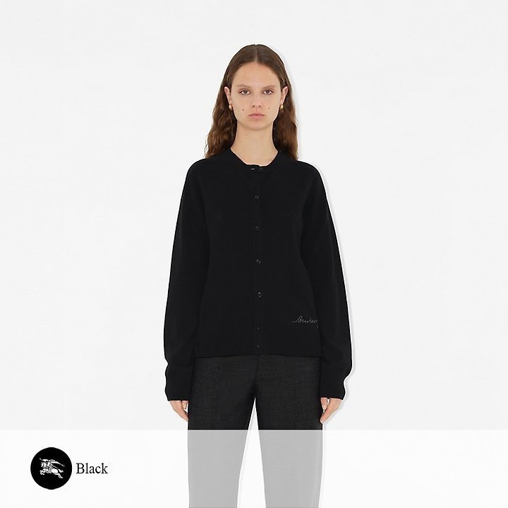 BURBERRY 버버리 레터링 자수 라운드 가디건 (여성)
