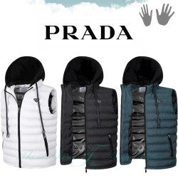 PRADA 프라다 밀리 후드 패딩 베스트