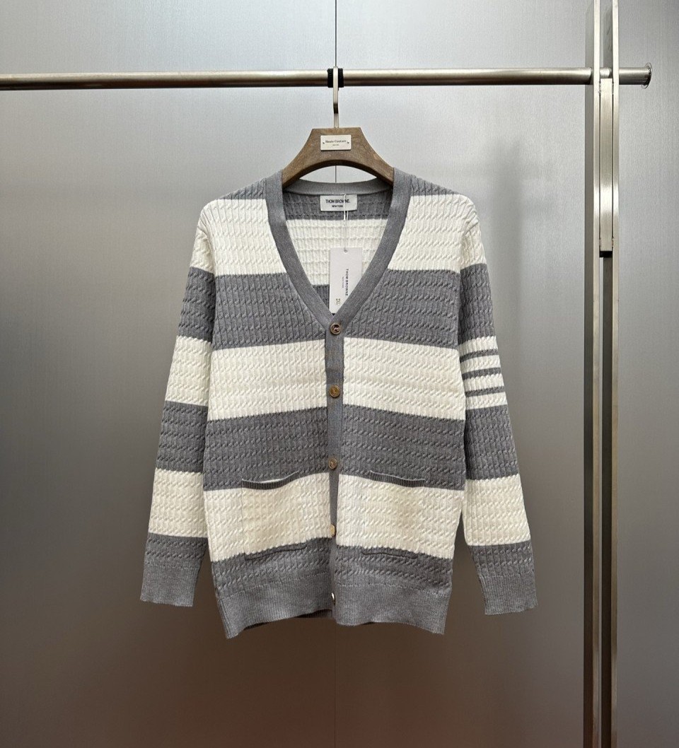 THOM BROWNE 톰브라운 TB 스트라이프 울 가디건 2COLOR