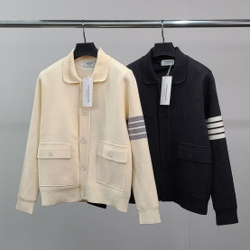 THOM BROWNE 톰브라운 4바 포켓 니트 자켓